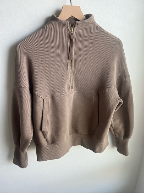 Varley Sweaters - Women's Varley Half-Zip Pullover Sweater - Taupe